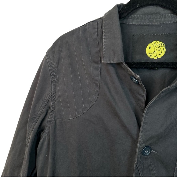 Pretty Green Utility Jacket Black Dark Grey Size L Casual Workwear - Picture 5 of 14